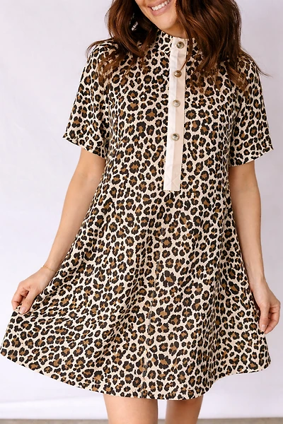 Threaded Pear Women's Aisha Sleeve Loose Mini Dress