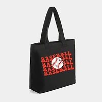 Simply Sage Market - Zippered Canvas Tote Red Baseball Stacked