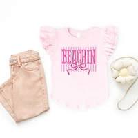 The Juniper Shop - Beachin Coquette Stripes Flutter Sleeve Graphic T-Shirt