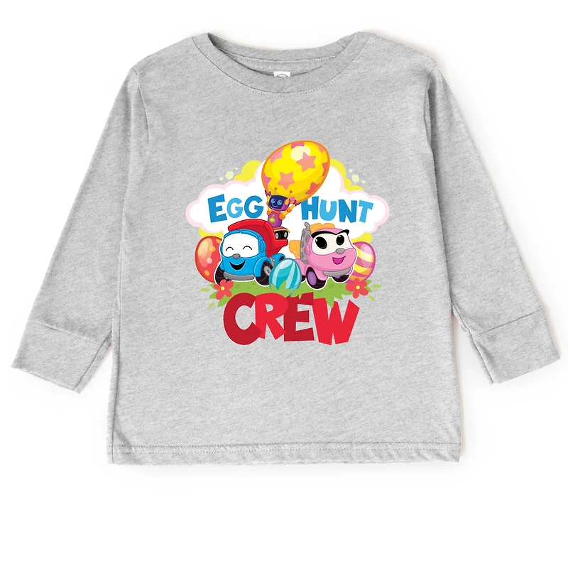 the Juniper Shop - Toddler Long Sleeve Graphic Tee Leo Truck Egg Hunt Crew
