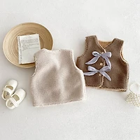 MyKids-USA Adorable Infant Baby Girls Fleece Sleeveless Single Breasted Sweater Vest