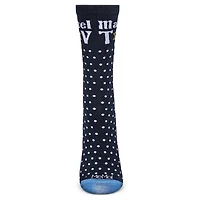 MeMoi Women's Mazel Tov Bamboo Crew Socks