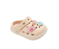 bebe Toddler Girl's EVA Clog Sandals with Candy Charms Slip On Shoes