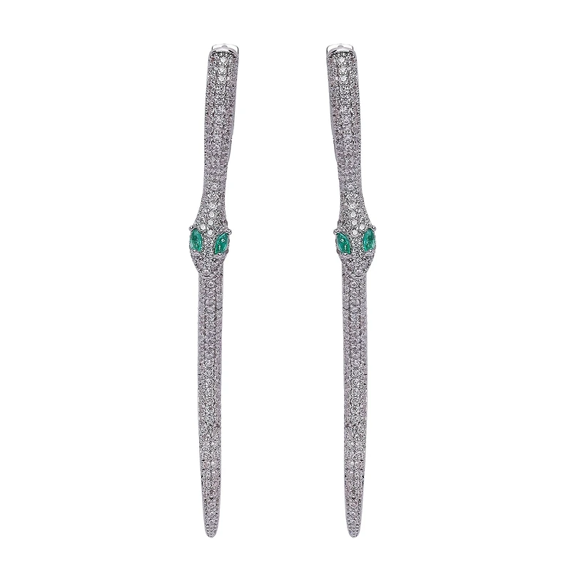 AGP PARIS Womens Diva Bold Snake Drop Earrings