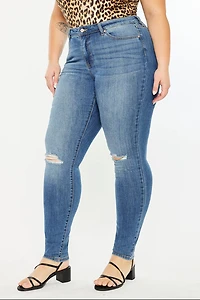 KanCan Women's Plus Mid Rise Super Skinny Sharon Jeans