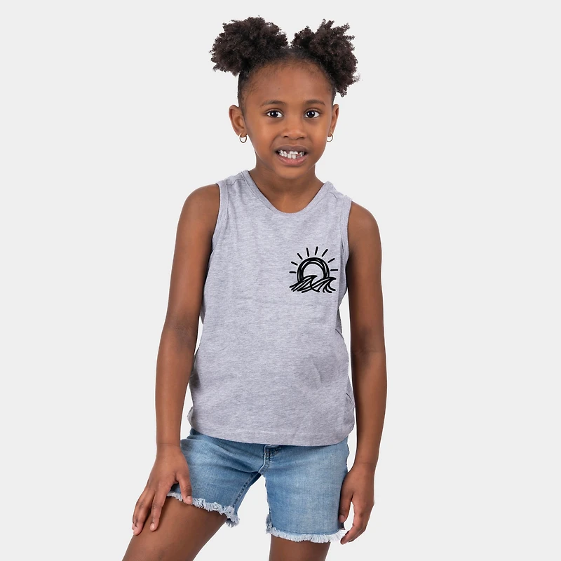 The Juniper Shop - Sun and Waves Sketch Youth Tank Top