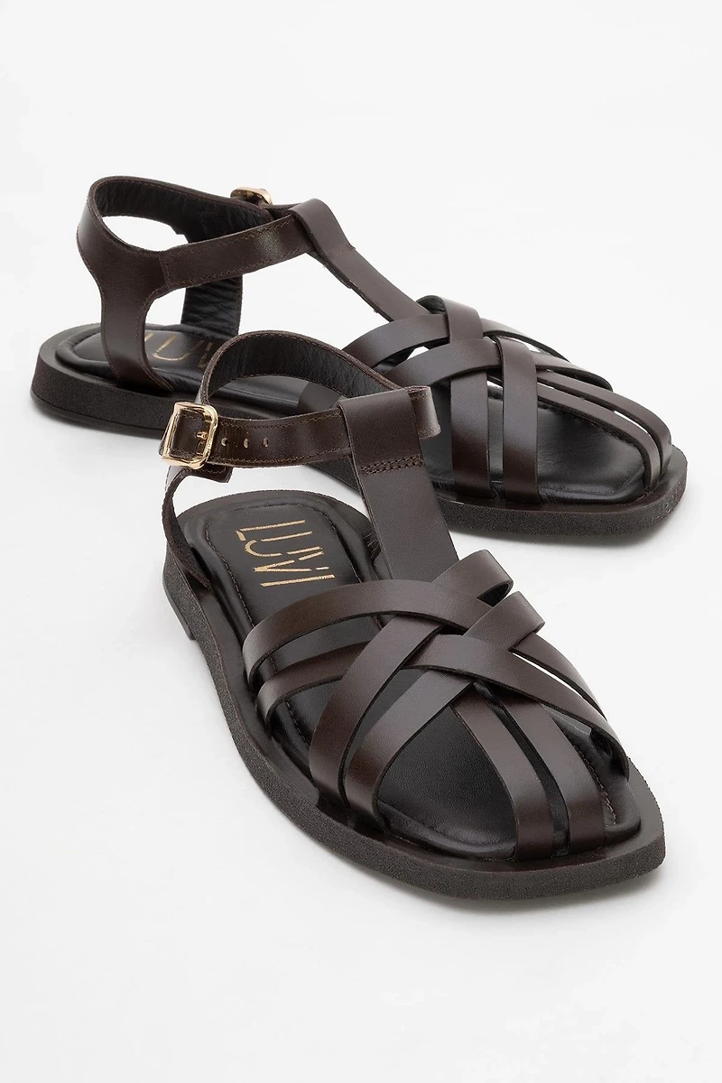 Forever & Always Womens Andres Leather Sandals