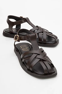 Forever & Always Womens Andres Leather Sandals