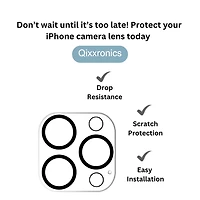 Qixxronics Camera Lens Protector for iPhone 14 Pro Max Camera Lens Tempered Glass Protector [Night Circle] 3PCS