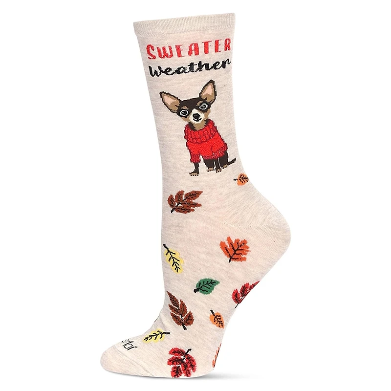 MeMoi Women's Sweater Weather Bamboo Crew Socks
