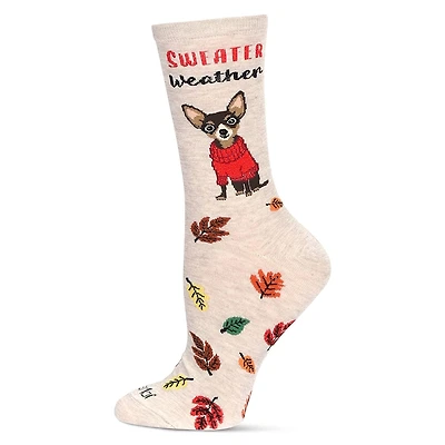 MeMoi Women's Sweater Weather Bamboo Crew Socks