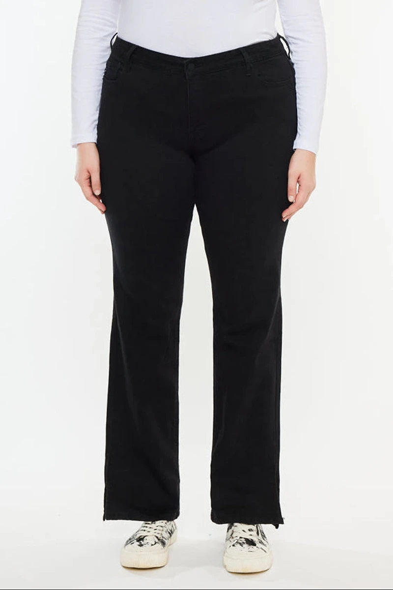 Kancan Women's Plus Mid Rise Bootcut Jeans Erin
