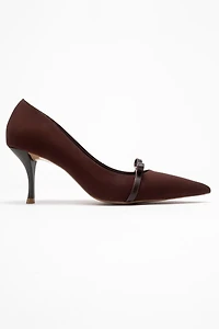 Prologue Shoes Womens Annie Bow Pointed Toe Pump
