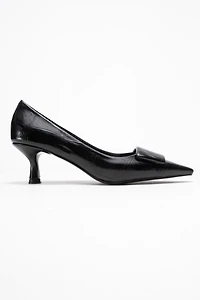 Prologue Shoes Womens Marcia Buckle Pointed Toe Pump