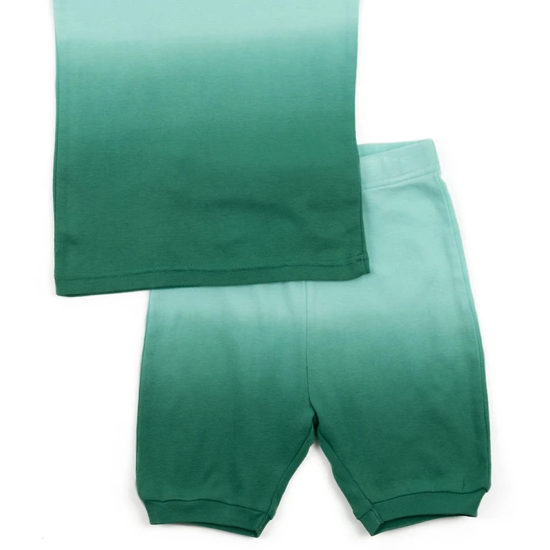 Leveret Kids 2-pc. Cotton Ombre Short Sleeve Shirt & Shorts Pajama Set