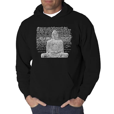 LA Pop Art Zen Buddha - Men's Word Hooded Sweatshirt