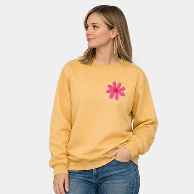 Simply Sage Market - Happy Vibes Flower Women's Graphic Sweatshirt
