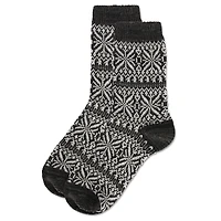 MeMoi Women's Traditional Cozy Snowflake Crew Socks