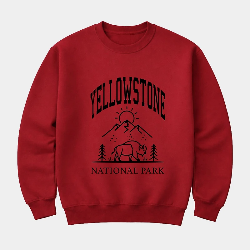 Simply Sage Market - Yellowstone National Park Mountain Men's Graphic Sweatshirt