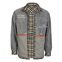 Gioberti Men's Checkered Flannel Jacket With Sherpa Underlining