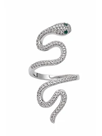 AGP Paris Women's Pave Snake Coiled Ring