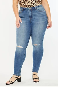 KanCan Women's Plus Mid Rise Super Skinny Sharon Jeans