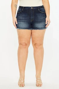 KanCan Women's Plus High Rise Shorts Ellie