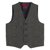 Gioberti Boy's Tweed Plaid Vest and Pants Set
