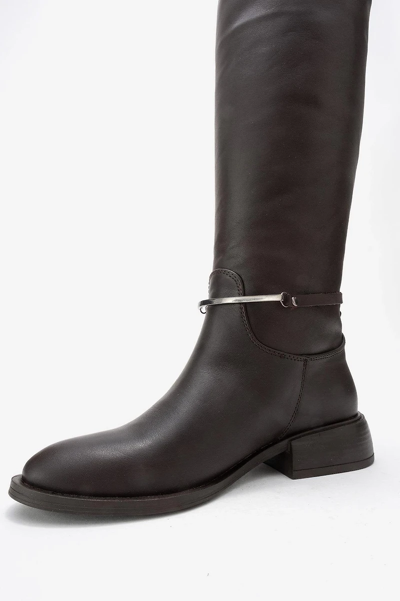 Forever & Always Womens Ansel Leather Riding Boot