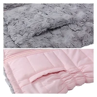 Rokka&Rolla Little & Big Kid Girls Reversible Sherpa Fleece Puffer Jacket