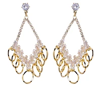AGP PARIS Womens Shimmering Circles Drop Earrings