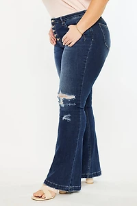 KanCan Women's Plus Harley Mid Rise Flare Jeans