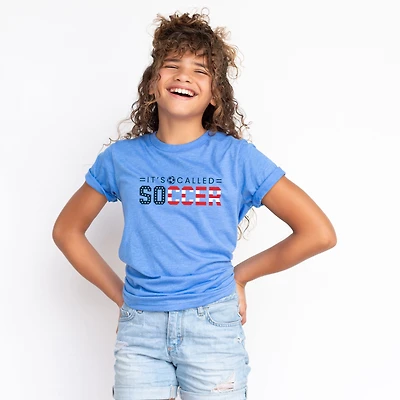 The Juniper Shop - Youth Short Sleeve Graphic T-Shirt It's Called Soccer USA