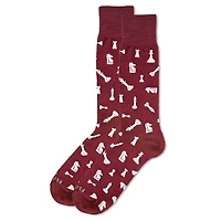 MeMoi Men's Checkmate Chess Rayon From Bamboo Crew Socks