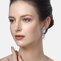 AGP PARIS Womens Diva Floral Drop Earrings