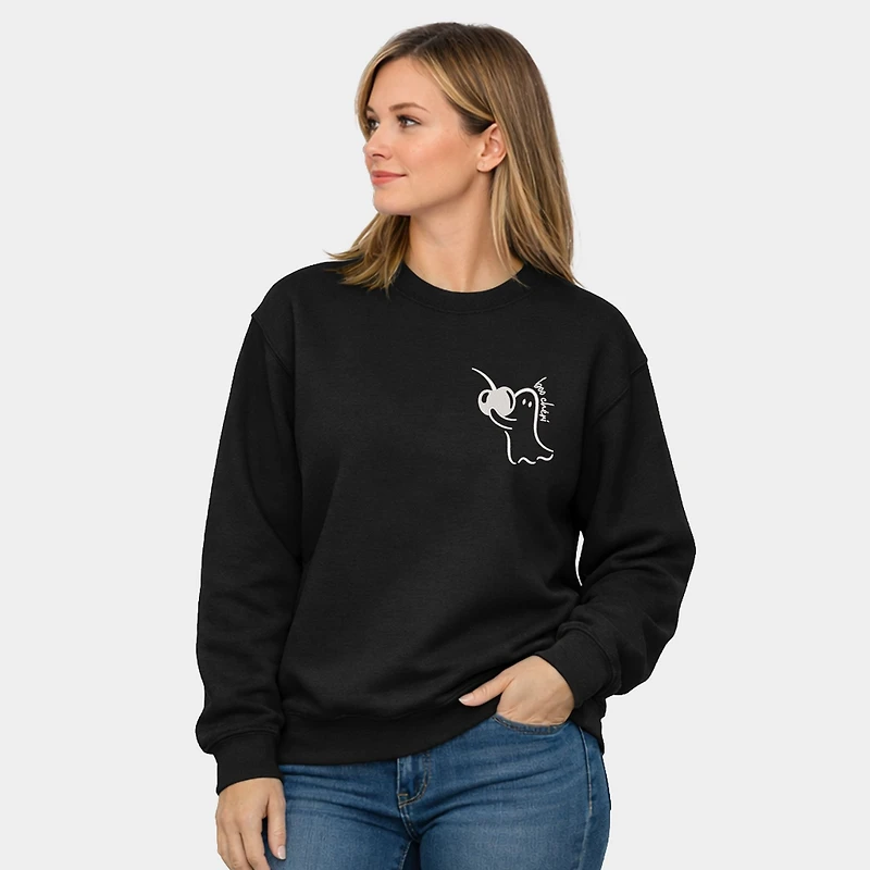 Simply Sage Market - Embroidered Boo Cheri Ghost Women's Graphic Sweatshirt