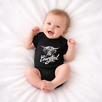 The Juniper Shop - Cowgirl Highland Cow Baby Short Sleeve Graphic Bodysuit