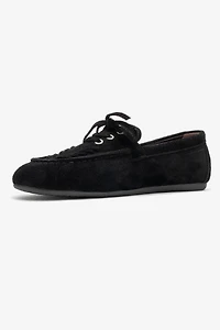 Forever & Always Womens Lorven Leather Lace Up Loafer