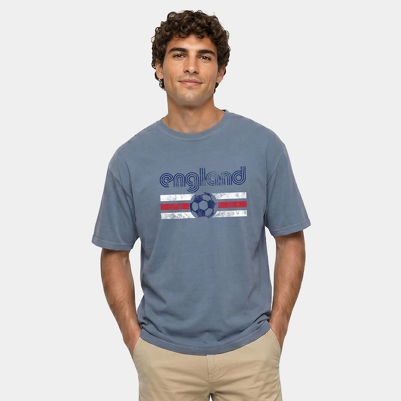 Simply Sage Market - Men's Garment Dyed Graphic T-Shirt England Soccer Flag