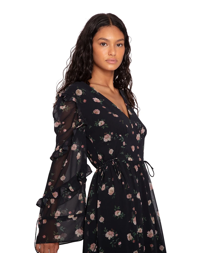 Belle & Bloom Womens Come As You Are Floral Maxi Dress