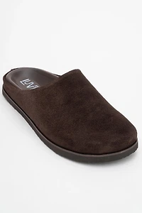 Forever & Always Womens Space Suede Leather Slide Sandals