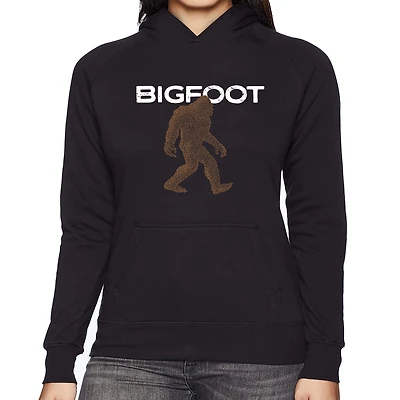 LA Pop Art Bigfoot - Women's Word Hooded Sweatshirt