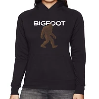 LA Pop Art Bigfoot - Women's Word Hooded Sweatshirt