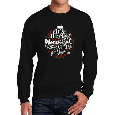 LA Pop Art Christmas Ornament - Men's Word Crew Sweatshirt