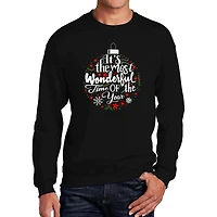LA Pop Art Christmas Ornament - Men's Word Crew Sweatshirt