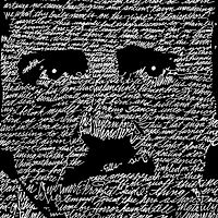 LA Pop Art Men's Edgar Allan Poe The Raven Word T-Shirt
