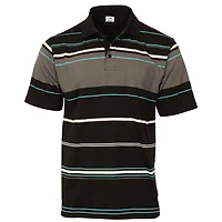 Gioberti Mens Multiple Stripe Polo Shirt With Pocket
