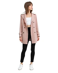 Belle & Bloom Womens Liberty Sherpa Collar Wool Blend Coat
