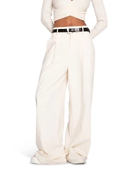 Belle & Bloom Womens Ready for Your Love Wool Wide Leg Pant