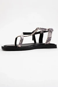 Forever & Always Womens Morgana Leather Thong Sandals
